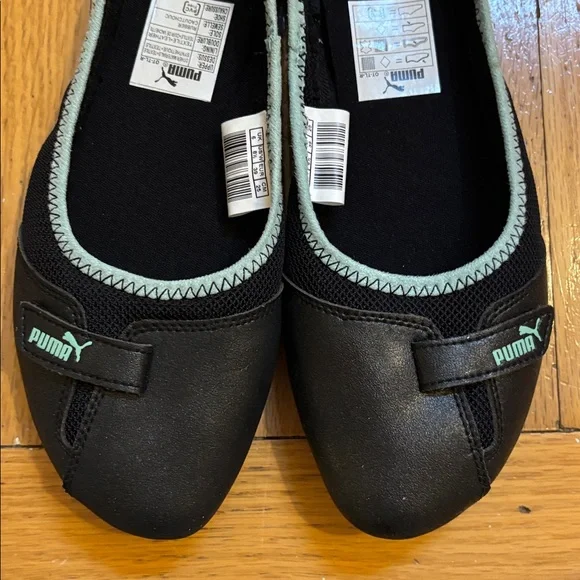 Puma Black and Green Ballet Flats brand new size 8.5 - Picture 2 of 9